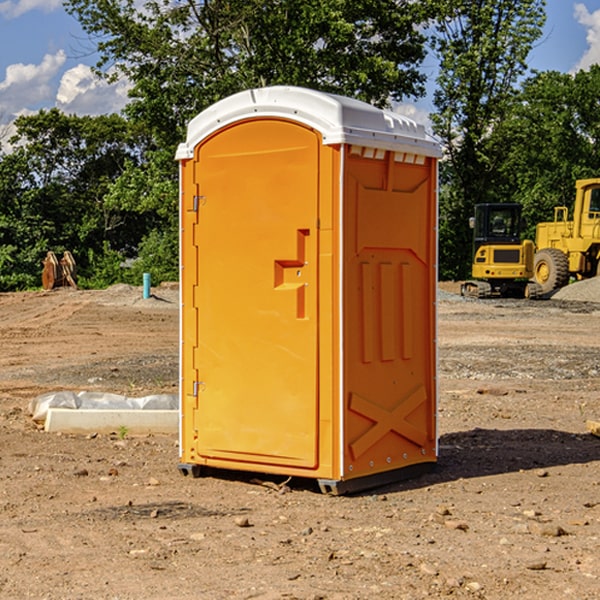 how often are the portable restrooms cleaned and serviced during a rental period in Shelby County TN